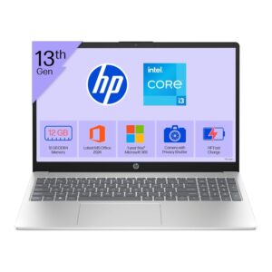 hp 15s, 12th gen intel core i3 1215u (8gb ddr4, 512gb ssd) anti glare, 15.6"/39.6cm,fhd, win 11, ms office 21, silver, 1.69kg, fy5006tu/fd0751tu/fd0752tu, uhd graphics, hd camera, dual speakers laptop